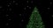 Digital image of multiple stars moving against christmas tree on black background