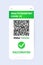 digital immunity passport with qr code on smartphone screen risk free covid-19 pandemic pcr certificate
