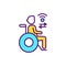 Digital inclusion for disabled people RGB color icon