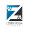 Digital initial letter Z logo concept design. Symbol graphic template element vector