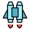 Digital jetpack icon vector flat