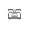 Digital kitchen scales line icon