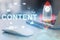 Digital launch of CONTENT concept with holographic rocket, digital marketing