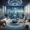 Digital living room inside design in future