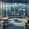 Digital living room inside design in future