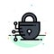 Digital, Lock, Technology Abstract Flat Color Icon Template