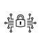 Digital lock vector icon. Locked illustration sign. Security and Networking symbol.