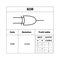 Digital Logic Gate XOR gate. electronic symbol. Illustration of basic circuit symbols.