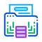 digital machine learning color icon vector illustration