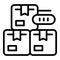 Digital management icon outline vector. Inventory cotrol