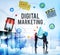 Digital marketing Communication Cooperation Connection Concept