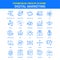 Digital Marketing Icons - Futuro Blue 25 Icon pack