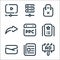 Digital marketing line icons. linear set. quality vector line set such as billboard, news, email, premium, pay per click, share,