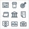 Digital marketing line icons. linear set. quality vector line set such as camera, landscape, computer, test, bank, calendar,