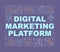 Digital marketing platform word concepts purple banner