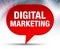 Digital Marketing Red Bubble Background