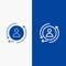 Digital, Marketing, Remarketing Line and Glyph Solid icon Blue banner Line and Glyph Solid icon Blue banner