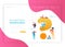 Digital Marketing Technology Landing Page Template. Social Media Networking Concept with People Characters