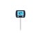 Digital meat thermometer glyph icon