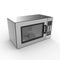 Digital microwave on an white. 3D illustration