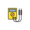 Digital multimeter filled outline icon