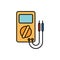 Digital multimeter flat vector icon sign symbol