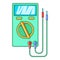 Digital multimeter icon, cartoon style