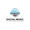 Digital Music Apps Logo Template. Vector Illustrator EPS. 10