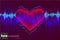 Digital music heart Equalizer. Vector illustration.