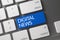 Digital News CloseUp of Keyboard. 3d