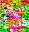 Digital Painting Abstract Multi-Color Spatter Brush Paint in Colorful Vivid Pastel Colors Background