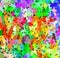 Digital Painting Abstract Spatter Paint in Colorful Vibrant Vivid Pastel Colors Background