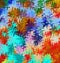 Digital Painting Abstract Spatter Paint in Colorful Vivid Pastel Colors Background