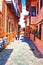 A digital painting of cobbled back streets of Kaleici in Antalya Turkey