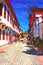 A digital painting of cobbled back streets of Kaleici in Antalya Turkey