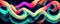 Digital painting colorful banner graphic curls AI generated