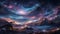 Digital painting: A dreamy, celestial nightscape, with a starry sky, swirling galaxies, and a sense of wonder,