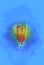 Digital Painting - Flying Hot Air Balloon in Blue Sky