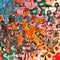 Digital Painting Multi-Color Spatter Paint Abstract Art in Vibrant Colors Background
