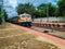 Digital Painting of Railway Station with track and platform