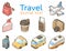 A digital painting of Travel Journal Icon in isometric raster 3D illustration