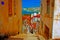 Digital painting of a Turkish village street