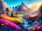 Digital painting a wonderful landscape artwork