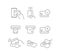 Digital payment icons set. Linear pictograms