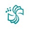 Digital Payment Logo Flowing Cash Sign Symbol Icon