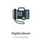 Digital phone vector icon on white background. Flat vector digital phone icon symbol sign from modern communications collection