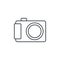 Digital photo camera thin line icon. Linear vector symbol