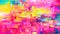 Digital Pixelation Art Cyber Pink and Acid Yellow Modern