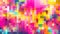 Digital Pixelation Art Cyber Pink and Acid Yellow Modern