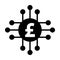 Digital pound symbol icon vector currency for digital transactions for asset and wallet in a flat color glyph pictogram